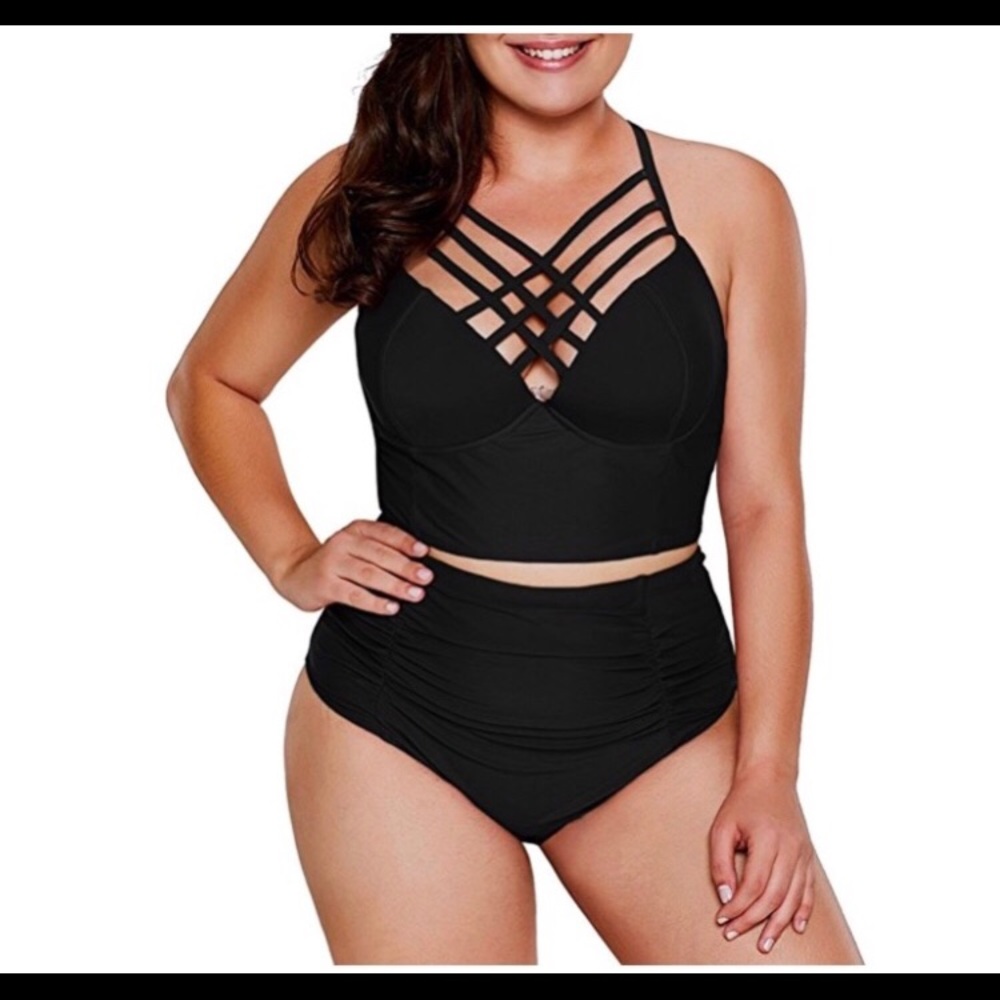 🆕Plus Size High Waist Swimsuit M-XXXL🎊HOST PICK - Picture 1 of 2